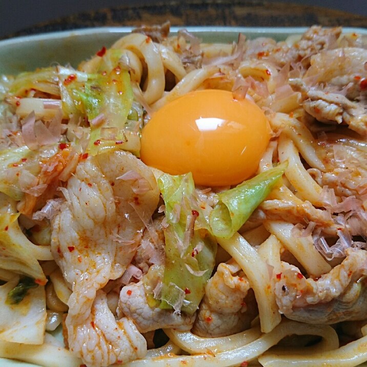 キムチ焼きうどん